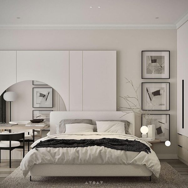 Cloud Upholstered Bed Bouclé