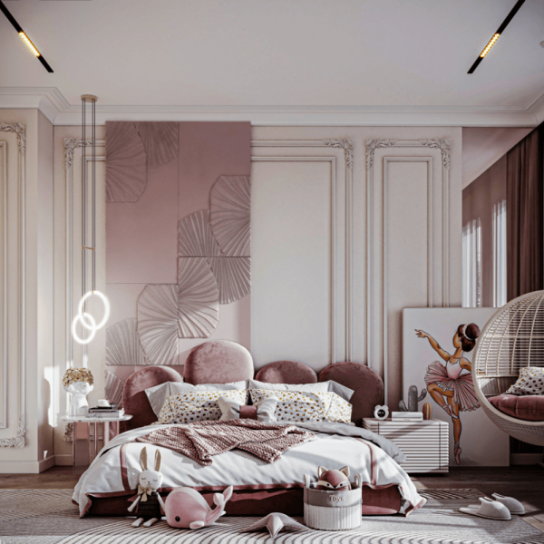 Pink Toddler Bed for Girls - Customizable Design