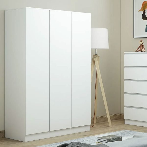 Braeburn 3-Door Manufactured Wood Wardrobe: Modern Style and Practical Storage (180cm H X 120cm W X 50cm D)
