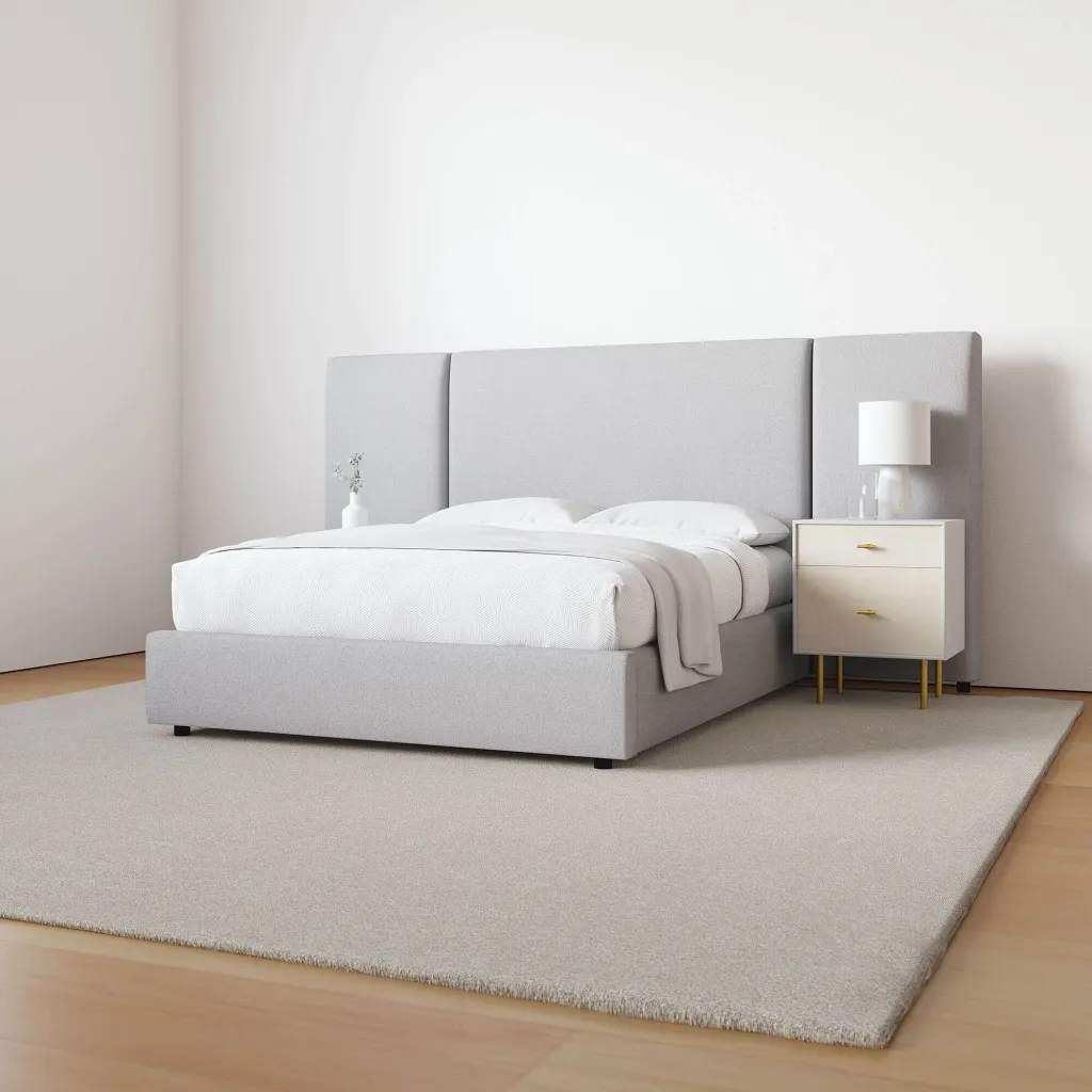 Thickly Padded Upholstered Bed from Woodnix Furniture