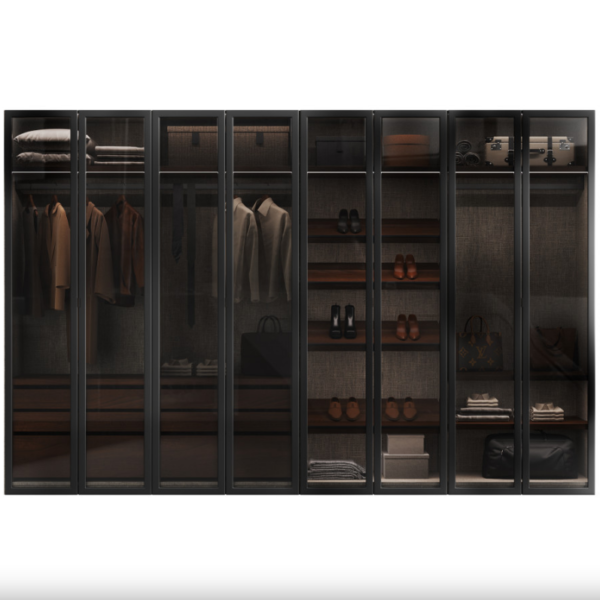 Luxurious Customized Closet with Glass Doors – Available in Dubai & UAE