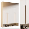 Minimalist customized built-in closet with shoe storage – Woodnix Dubai