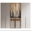 LED wardrobe Dubai with glass centre doors and matte side panels – Woodnix