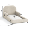 Kids Upholstered Bed UAE in soft bouclé fabric modern kids bed Woodnix