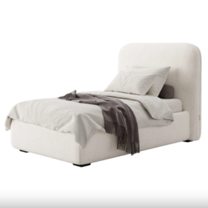 CloudSoft white kids bed Dubai side view