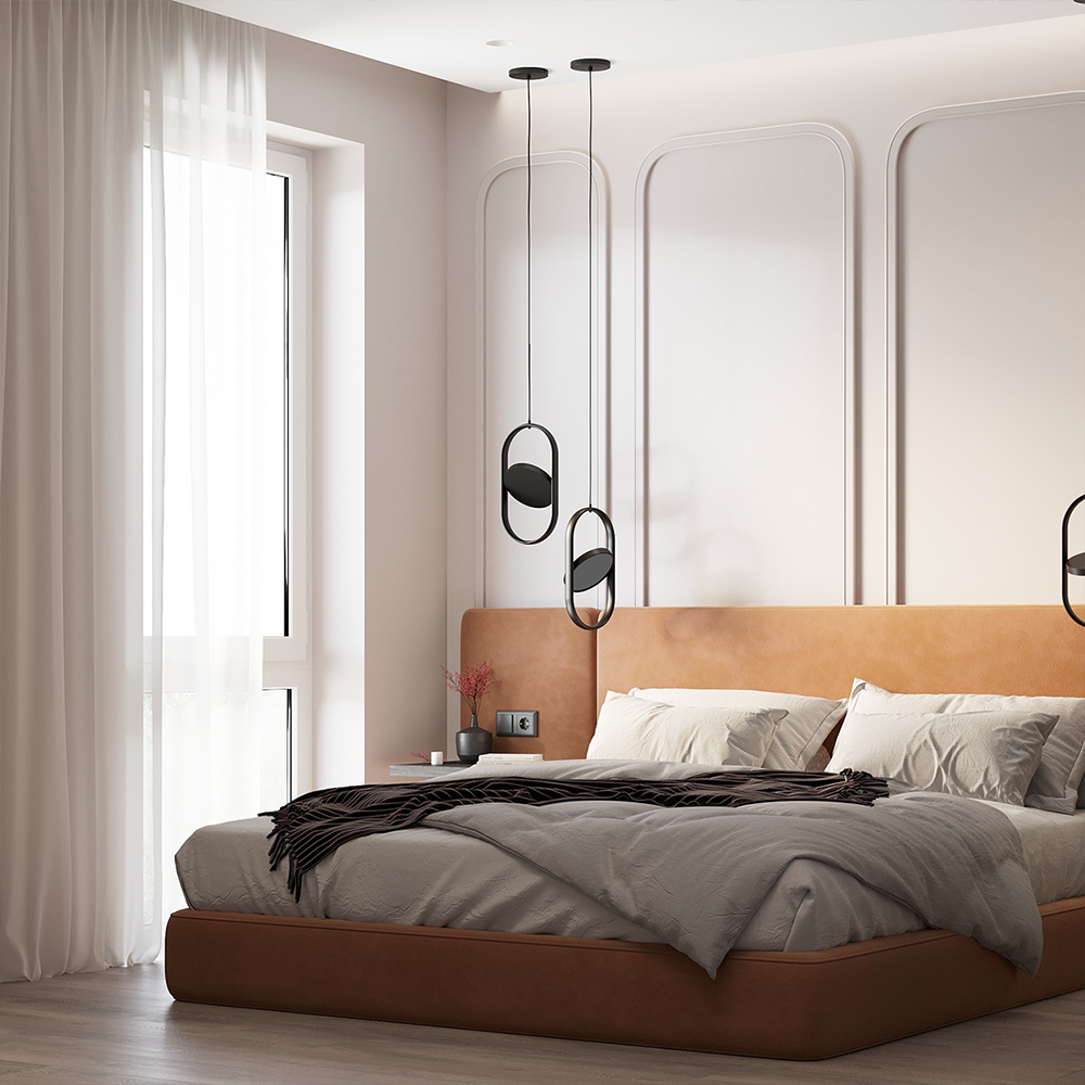 Custom Made Furniture Dubai Beige Platform Bed