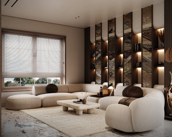: interior design company dubai modern living room Woodnix