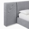 Close up of premium grey upholstery fabric Woodnix