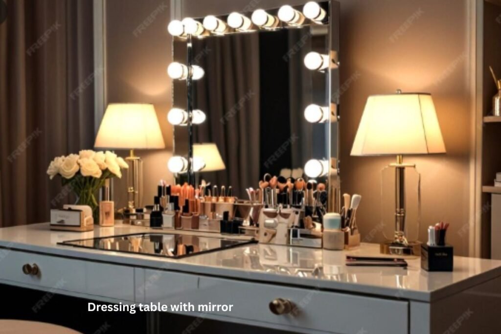 Dressing table with mirror