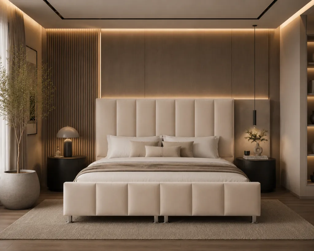 King size upholstered bed frame Dubai UAE