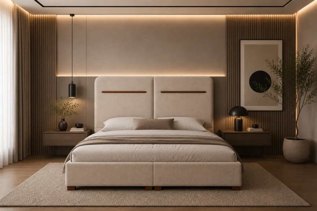 King size upholstered bed frame Dubai UAE