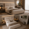 Luxury upholstered bed frame Dubai UAE by Woodnix