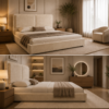 King size upholstered bed frame UAE