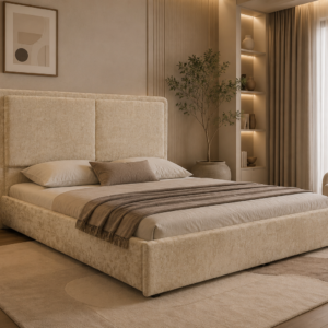 Modern upholstered bed frame Dubai UAE by Woodnix