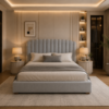 Modern king size upholstered bed UAE