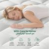 White microfiber Mattress Topper UAE with elastic corners